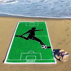 Soccer Premium Beach Towel - Guy Player -Sport Play Mode sc 03789 BEACH