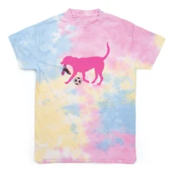 Soccer Short Sleeve T-Shirt - Saha The Soccer Dog Tie Dye