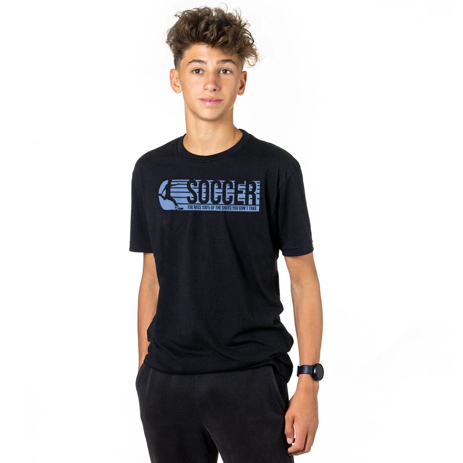 Soccer Short Sleeve T-Shirt - 100% Of The Shots 2 Soccer Short Sleeve T-Shirt - 100% Of The Shots - Image 2