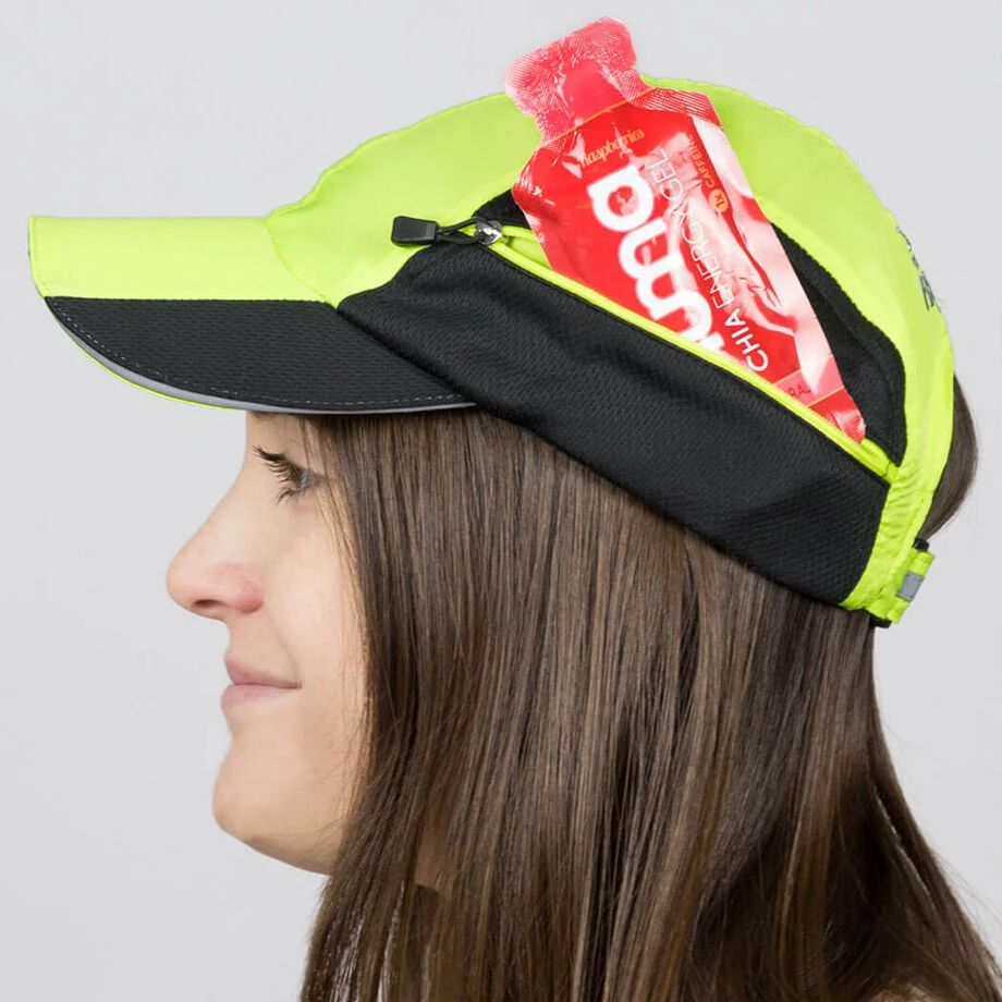 CoolRun Pocket Hat - Safety Yellow 4 CoolRun Pocket Hat - Safety Yellow - Image 4