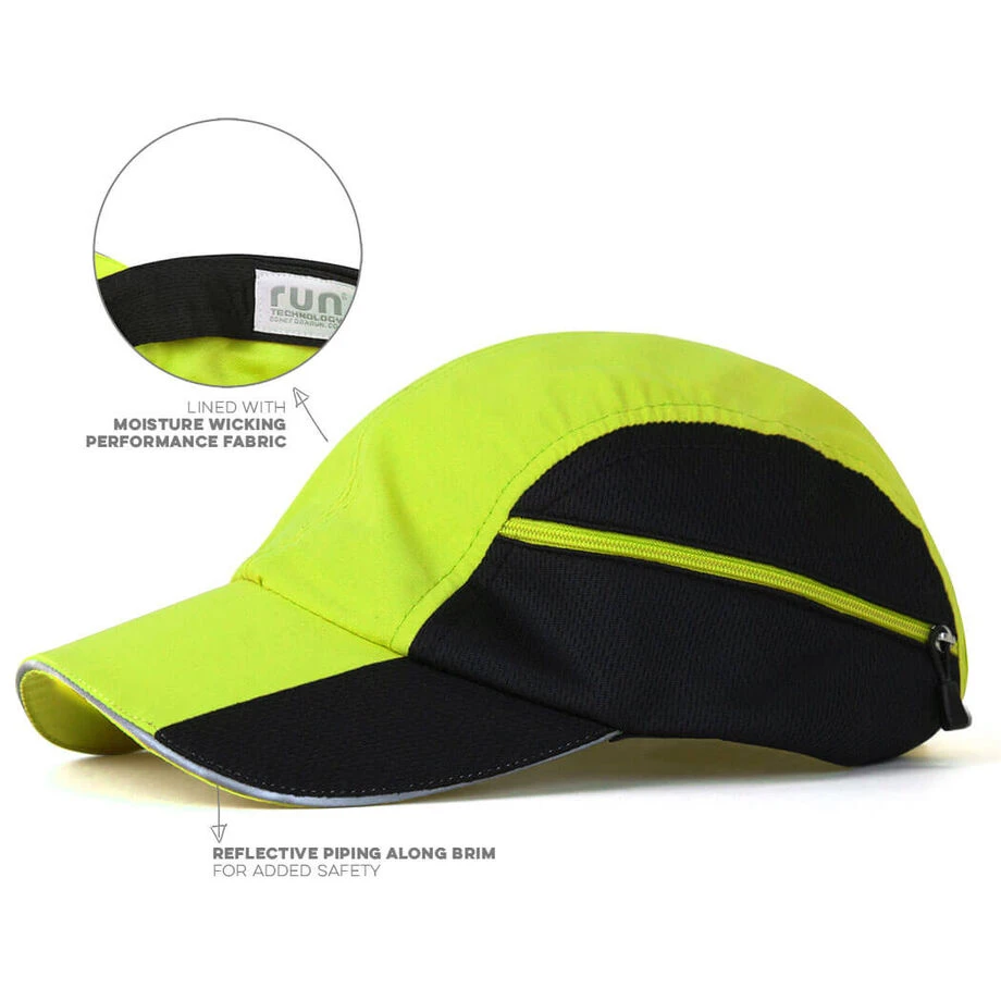 CoolRun Pocket Hat - Safety Yellow 7 CoolRun Pocket Hat - Safety Yellow - Image 7