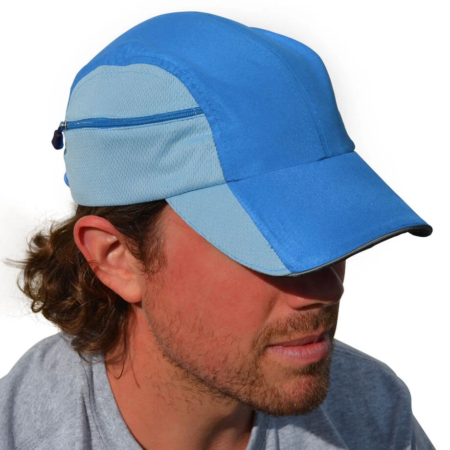 CoolRun Pocket Hat - Blue 6 CoolRun Pocket Hat - Blue - Image 6