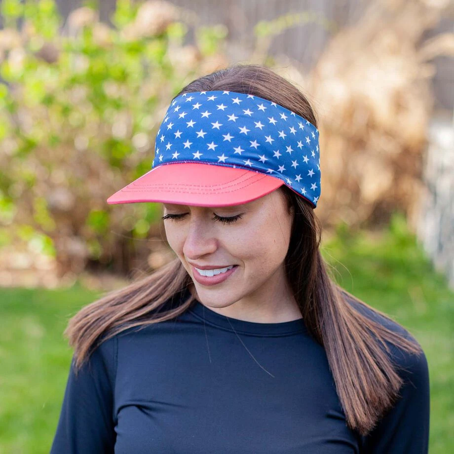 Running Comfort Performance Visor - Red, White & Blue 6 Running Comfort Performance Visor - Red, White & Blue - Image 6