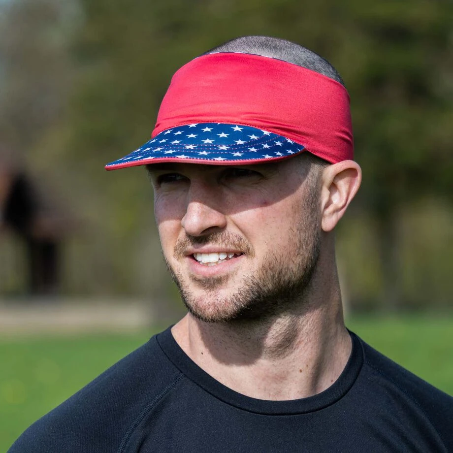 Running Comfort Performance Visor - Red, White & Blue 8 Running Comfort Performance Visor - Red, White & Blue - Image 8