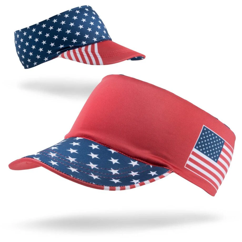 Running Comfort Performance Visor - Red, White & Blue 1 Running Comfort Performance Visor - Red, White & Blue
