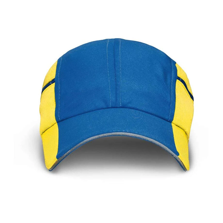 CoolRun Pocket Hat - Yellow/Blue 2 CoolRun Pocket Hat - Yellow/Blue - Image 2