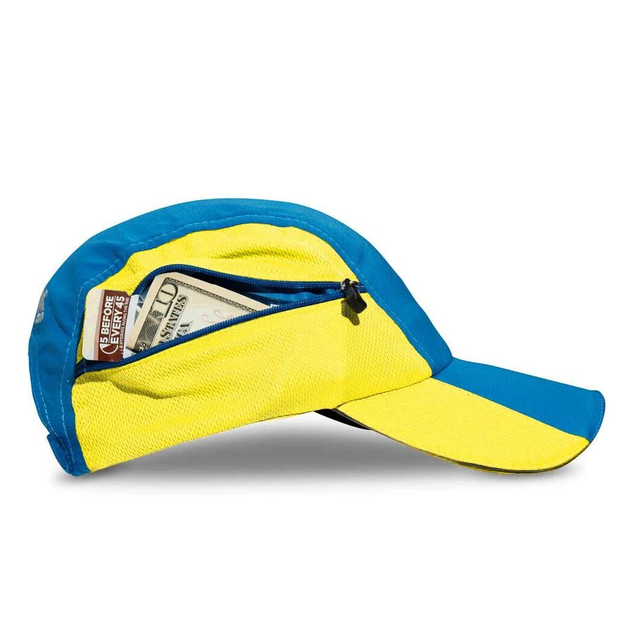 CoolRun Pocket Hat - Yellow/Blue 1 CoolRun Pocket Hat - Yellow/Blue